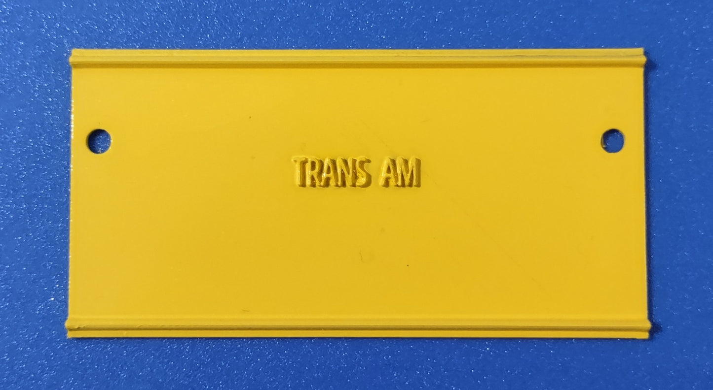 TRANS AM Fender Tag