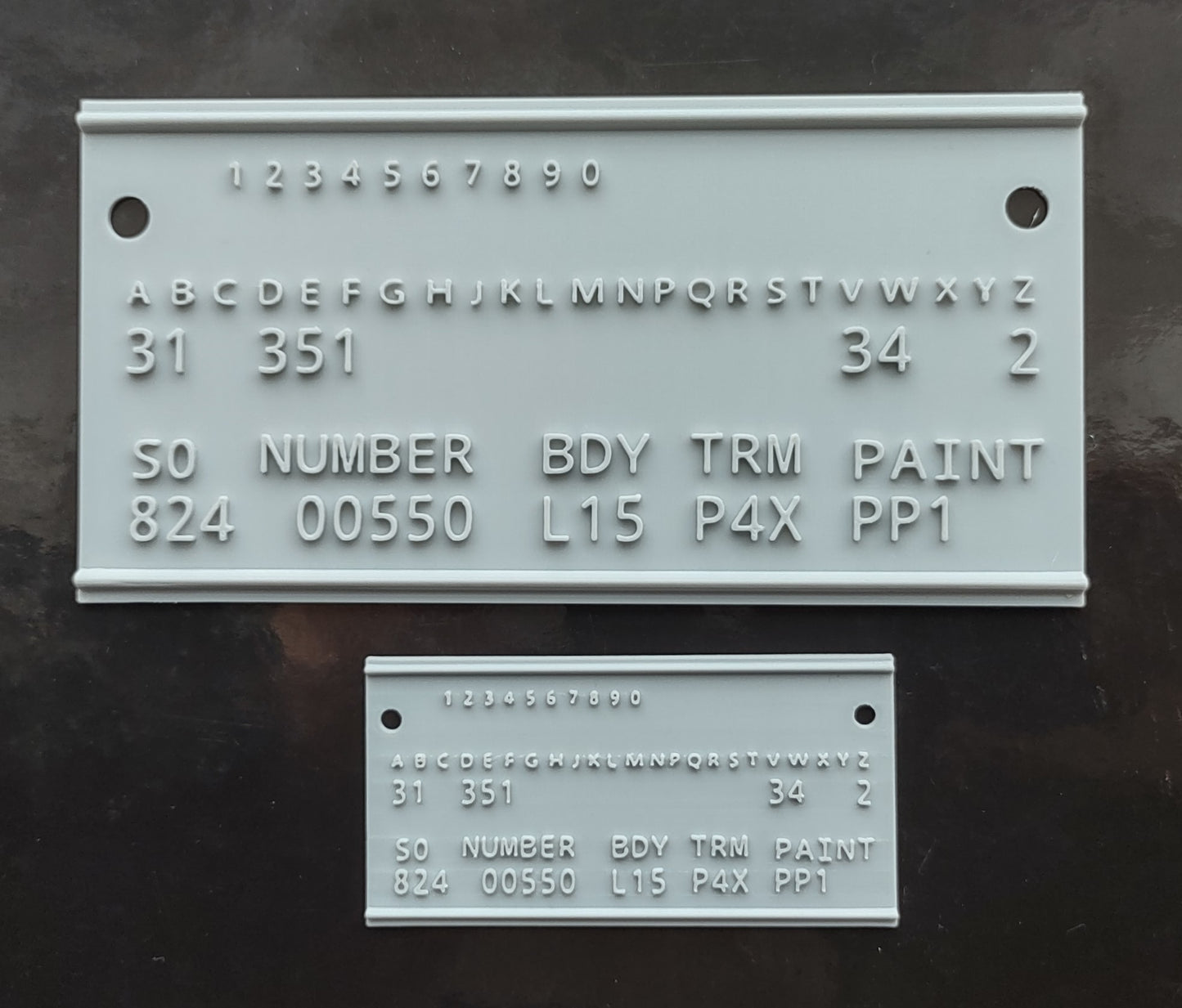 Mopar Fender Tag Novelty Reproduction Service